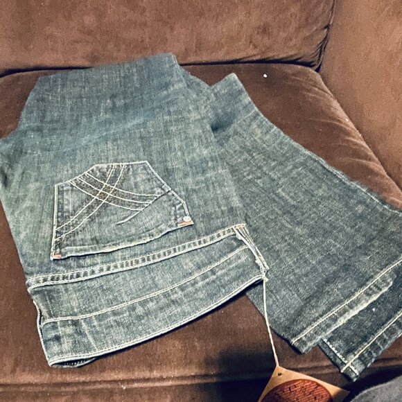 NEW James cured by seun jeans Low Rise Vintage Boot Cut dark blue wash - Picture 2 of 8